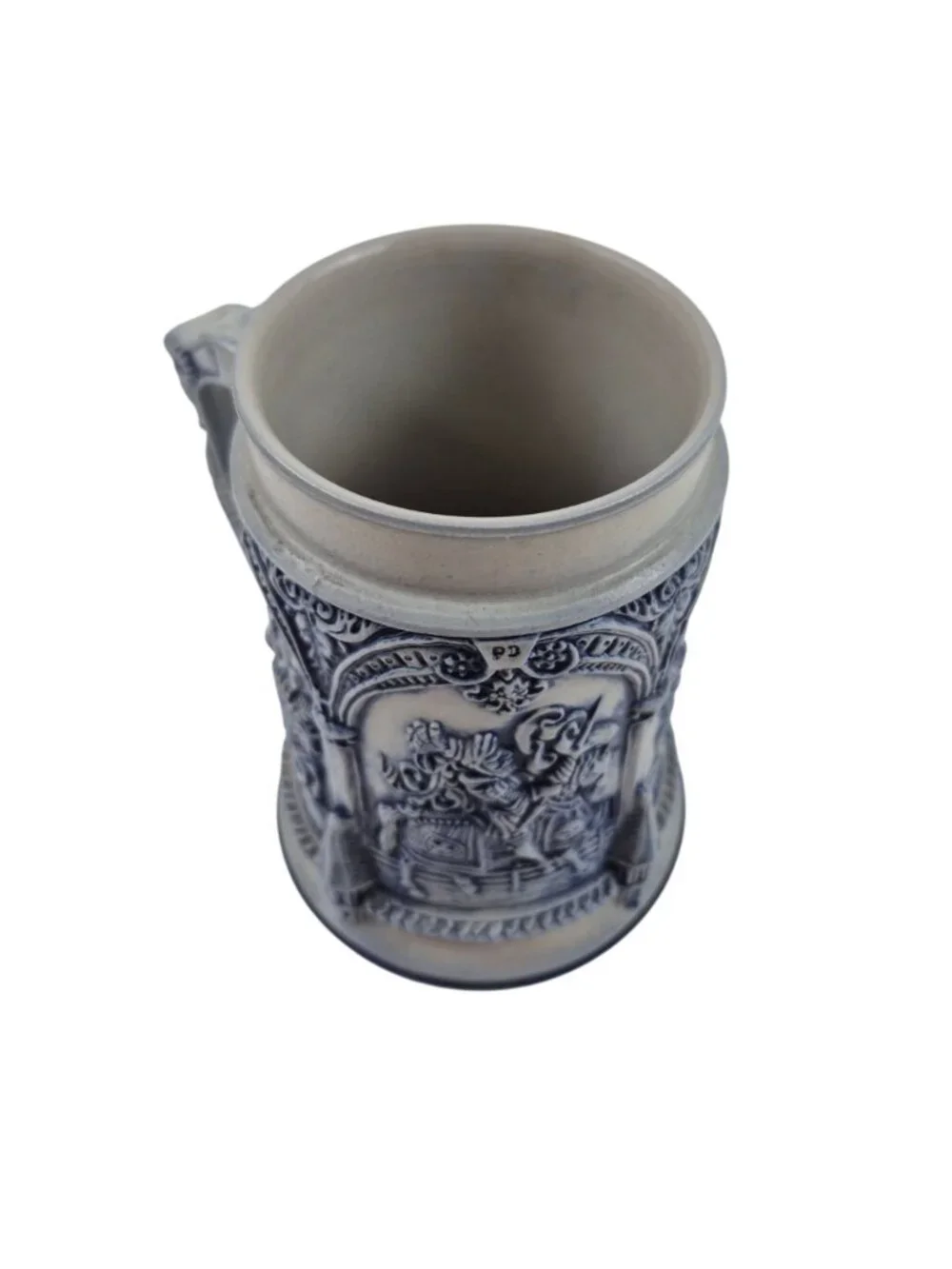 Thewalt Beer Stain Limited Edition Germany Blue Gray Salt Glazed Raised Relief